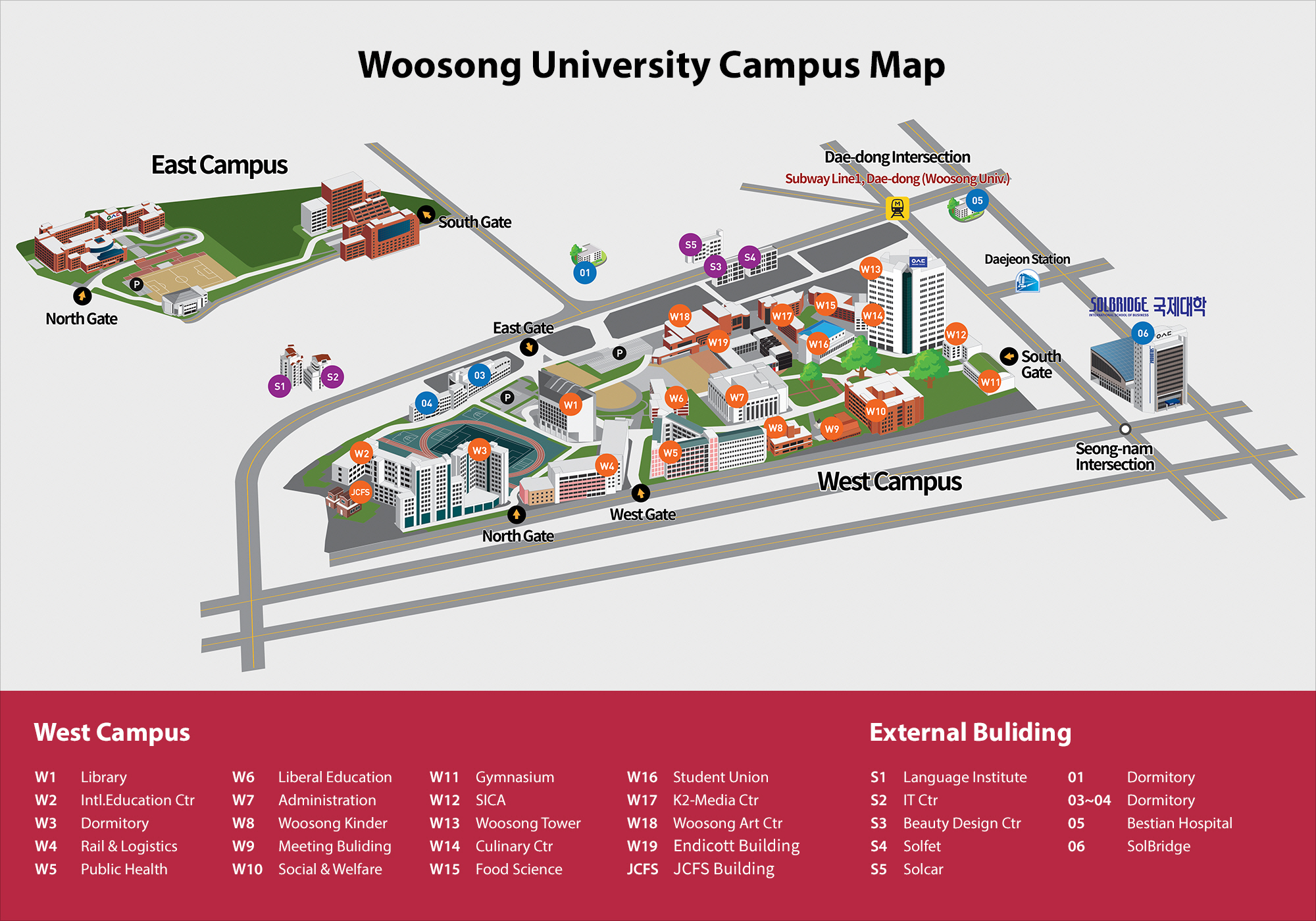 Campus Map Woosong University